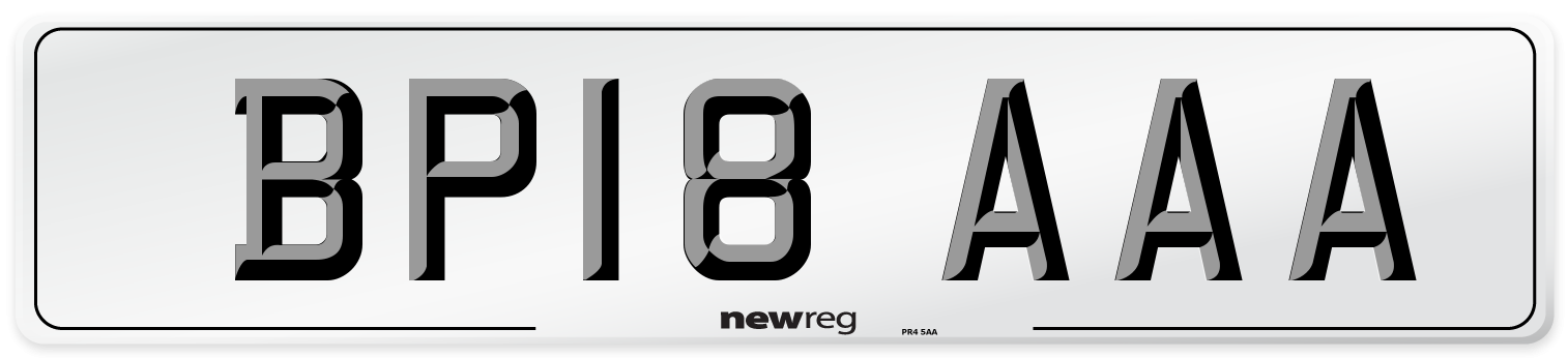 BP18 AAA Number Plate from New Reg